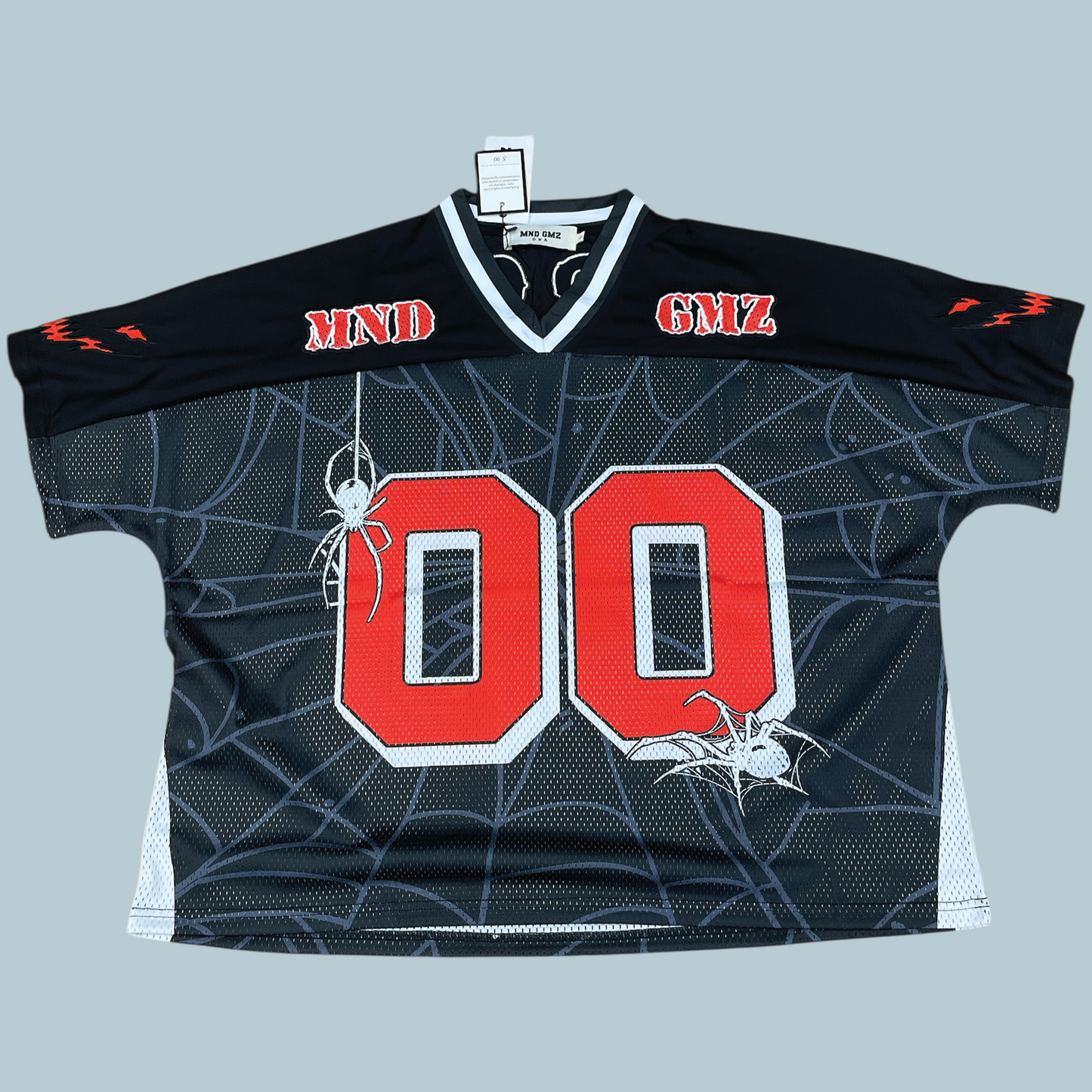 mind games crop tee black, orange