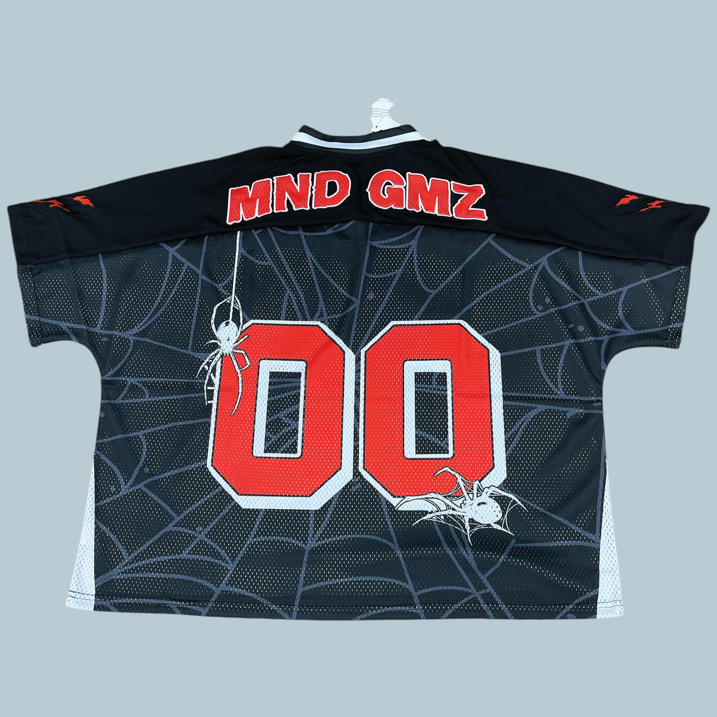 mind games crop tee black, orange