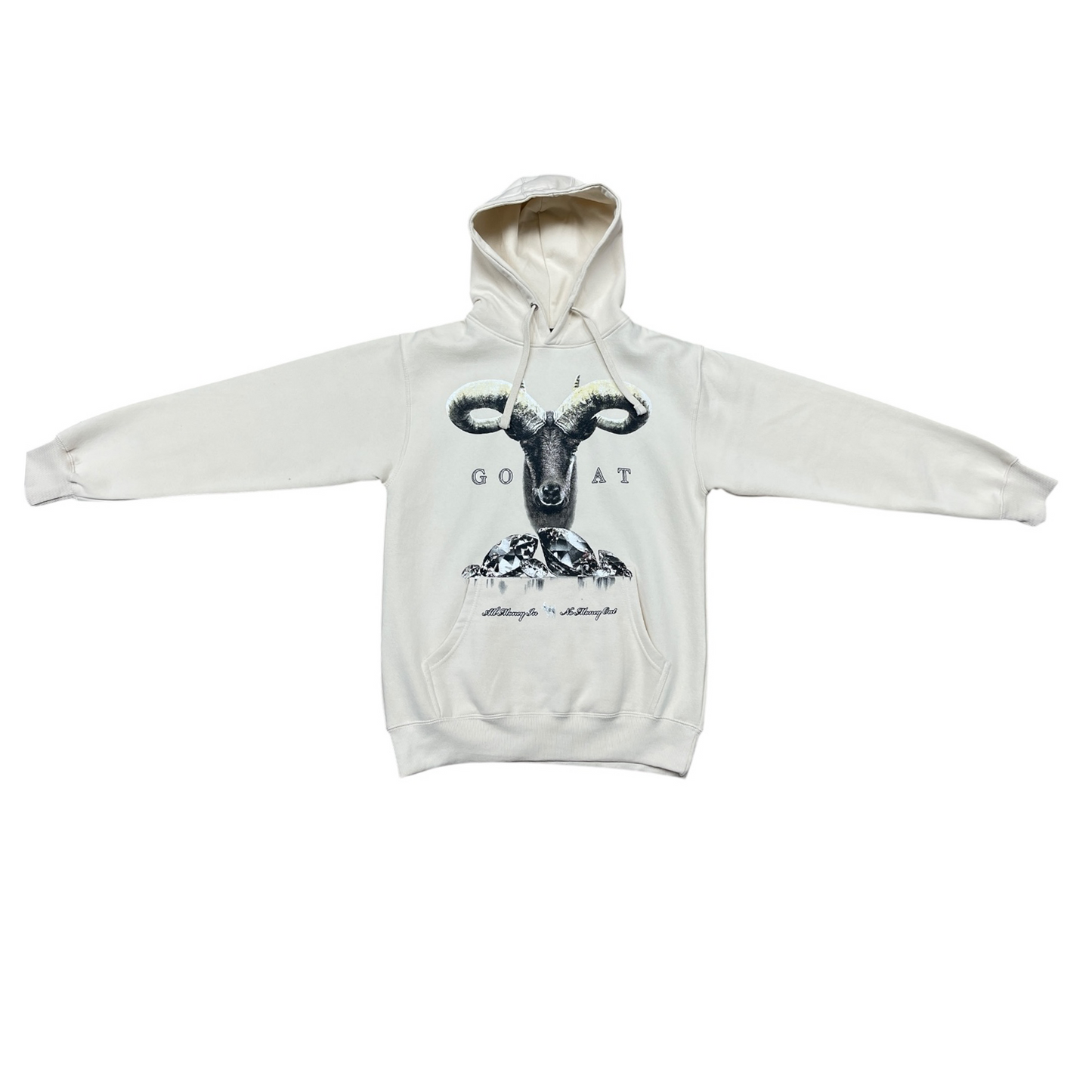 Goat no Money Out  hoodie  beige
