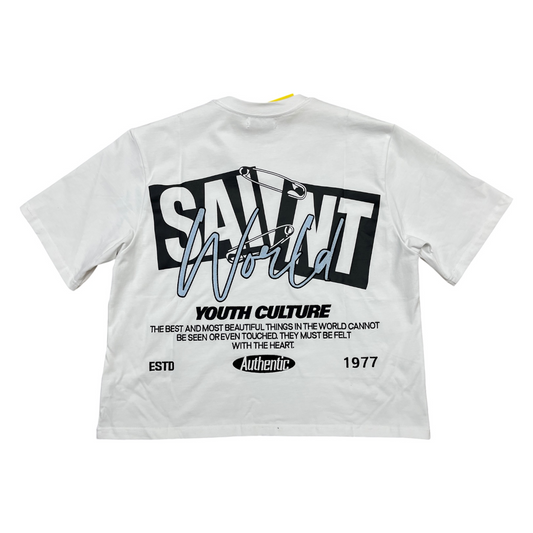 Saint Tee white  blue