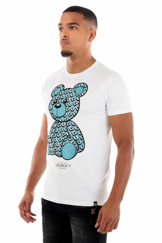 T-SHIRT GV PARIS GRAPHIC TEDDY BEAR (AQUA)