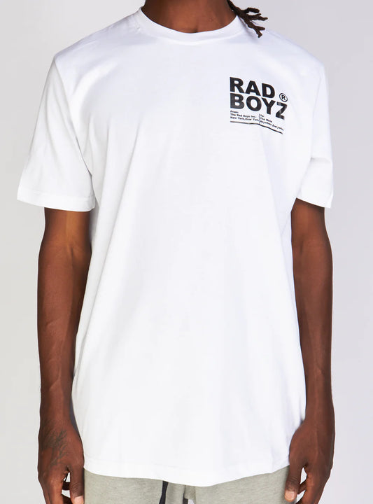 Rad Boyz T-Shirt - Warning - White