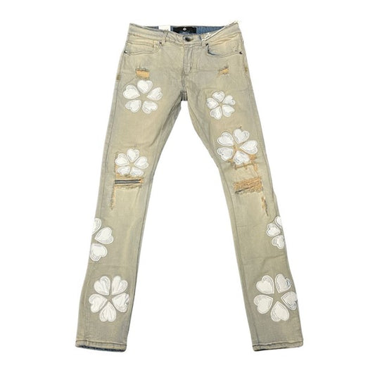 Focus denim hearts jeans (CREAM )