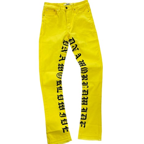 DNA WORLDWIDE JEANS BLACK/YELLOW