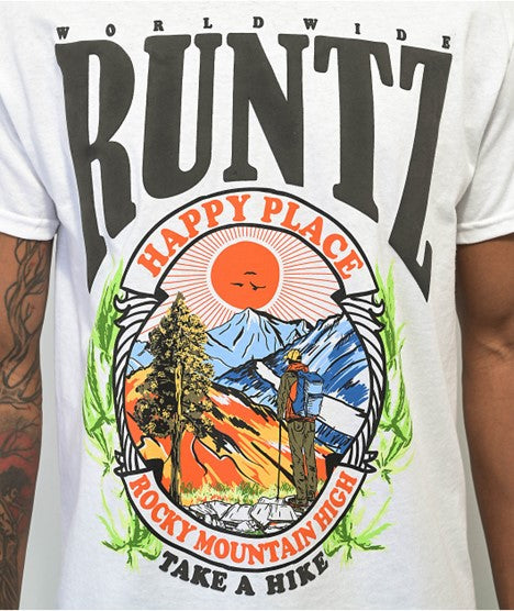 Copy of RUNTZ - HAPPY PLACE-TEE (WHITE)