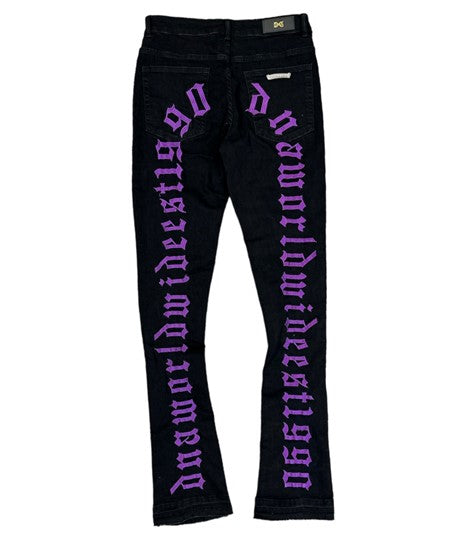 DNA WORLDWIDE JEANS BLACK/PURPLE