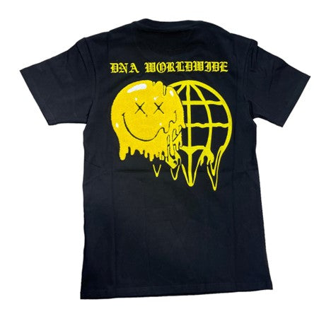 DNA WORLDWIDE EMBROIDERED BLACK/YELLOW TEE