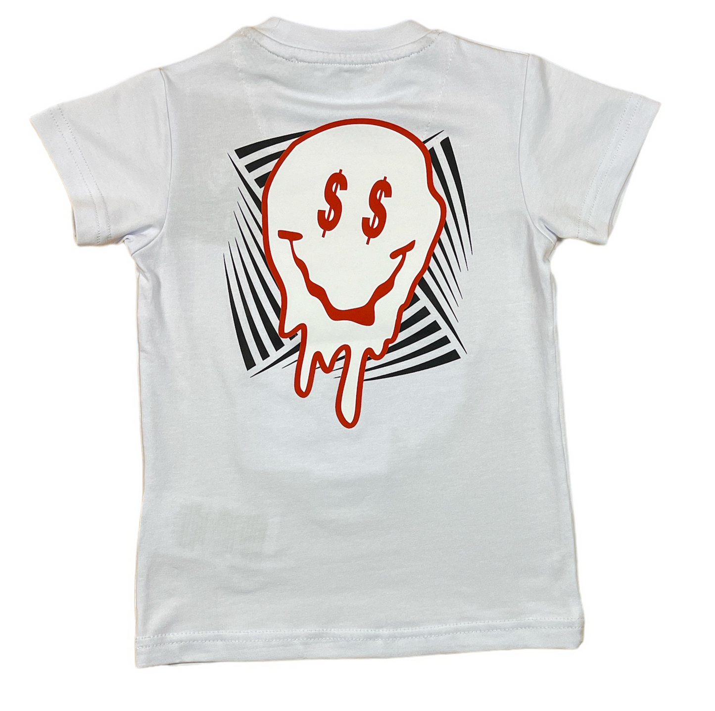 ALL HUSTLE KIDS TEE (WHITE AND RED )