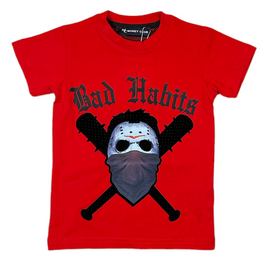 habits boy's T-shirt(red)
