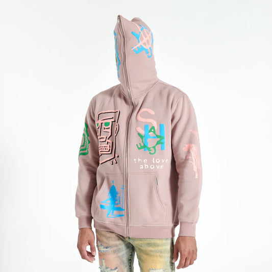 ABOVE FULL-ZIP HOODIE (ROSE MAUVE