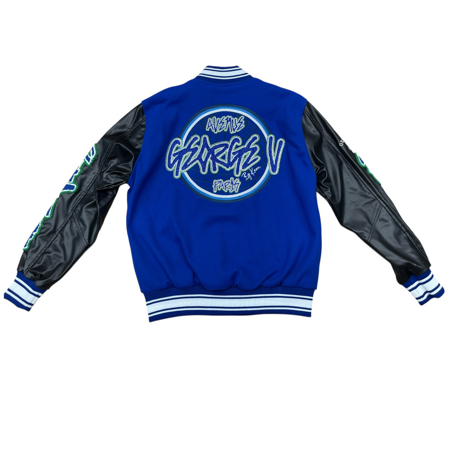 George V Jacket - Bright Future Varsity - Blue And Black
