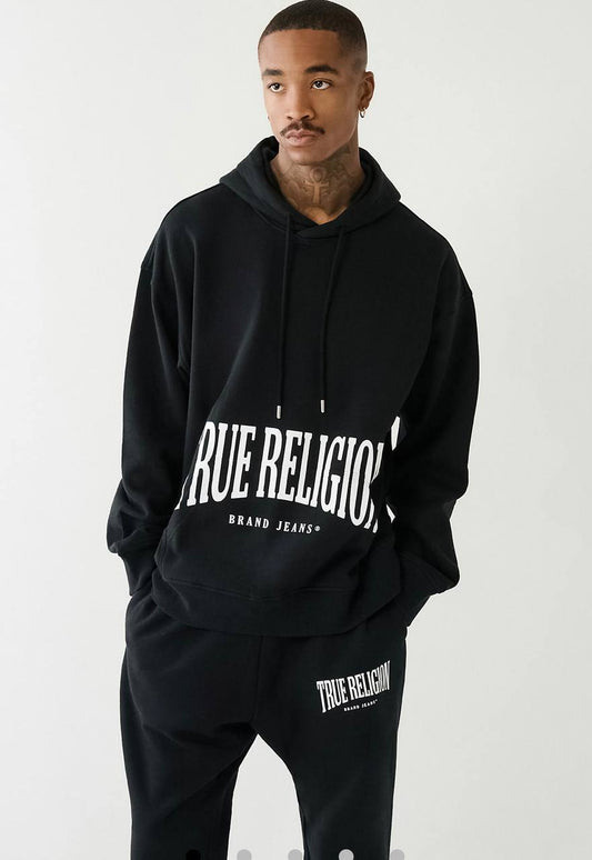 Copy of TRUE RELIGION LOGO RELAXED HOODIE ( BLACK )